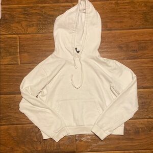 Forever 21 Cream Hooded Sweatshirt Relaxed Fit
